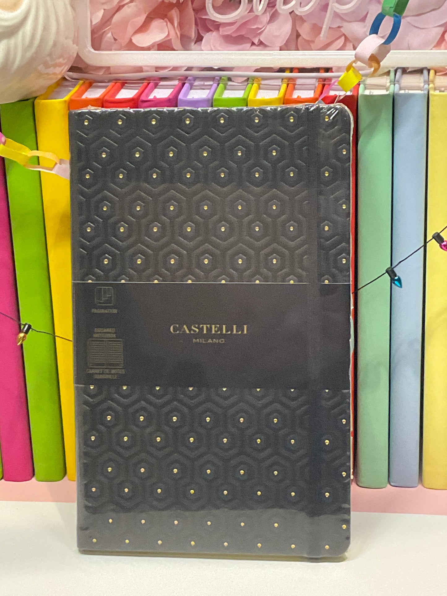 Castelli Milano black and gold notebook