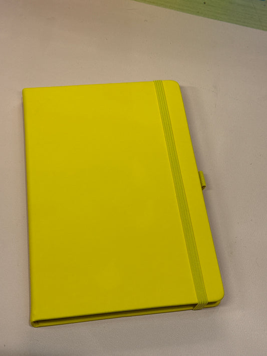A5 lined notebook with pocket file