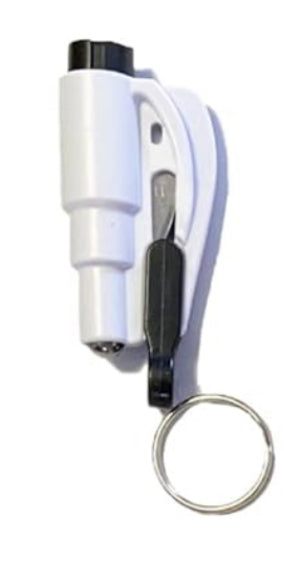 Personal safety window breaker and seatbelt cutter