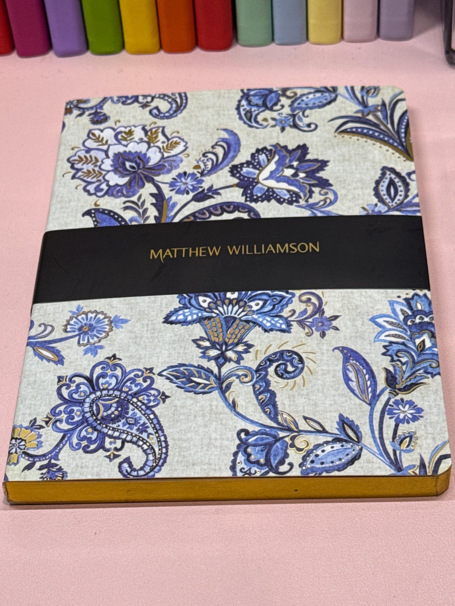 Matthew Williamson blue flower notebook