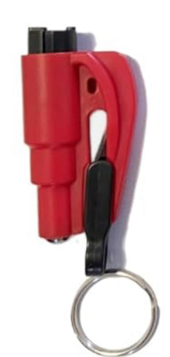 Personal safety window breaker and seatbelt cutter