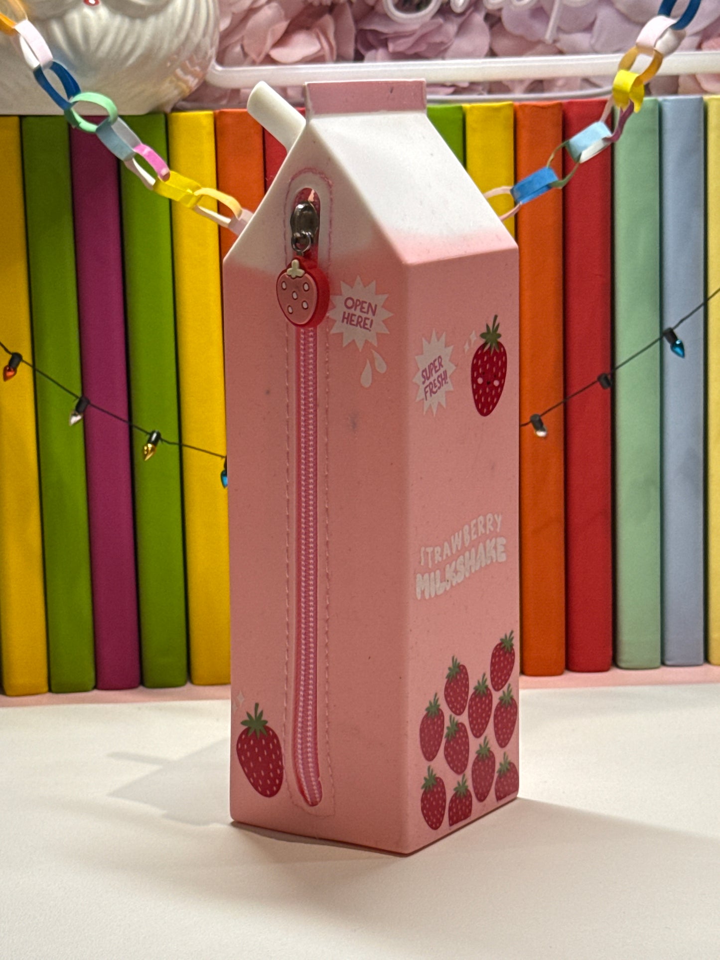 Strawberry milkshake pencil case