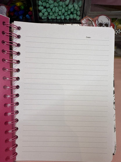 Skull notebook with tabs