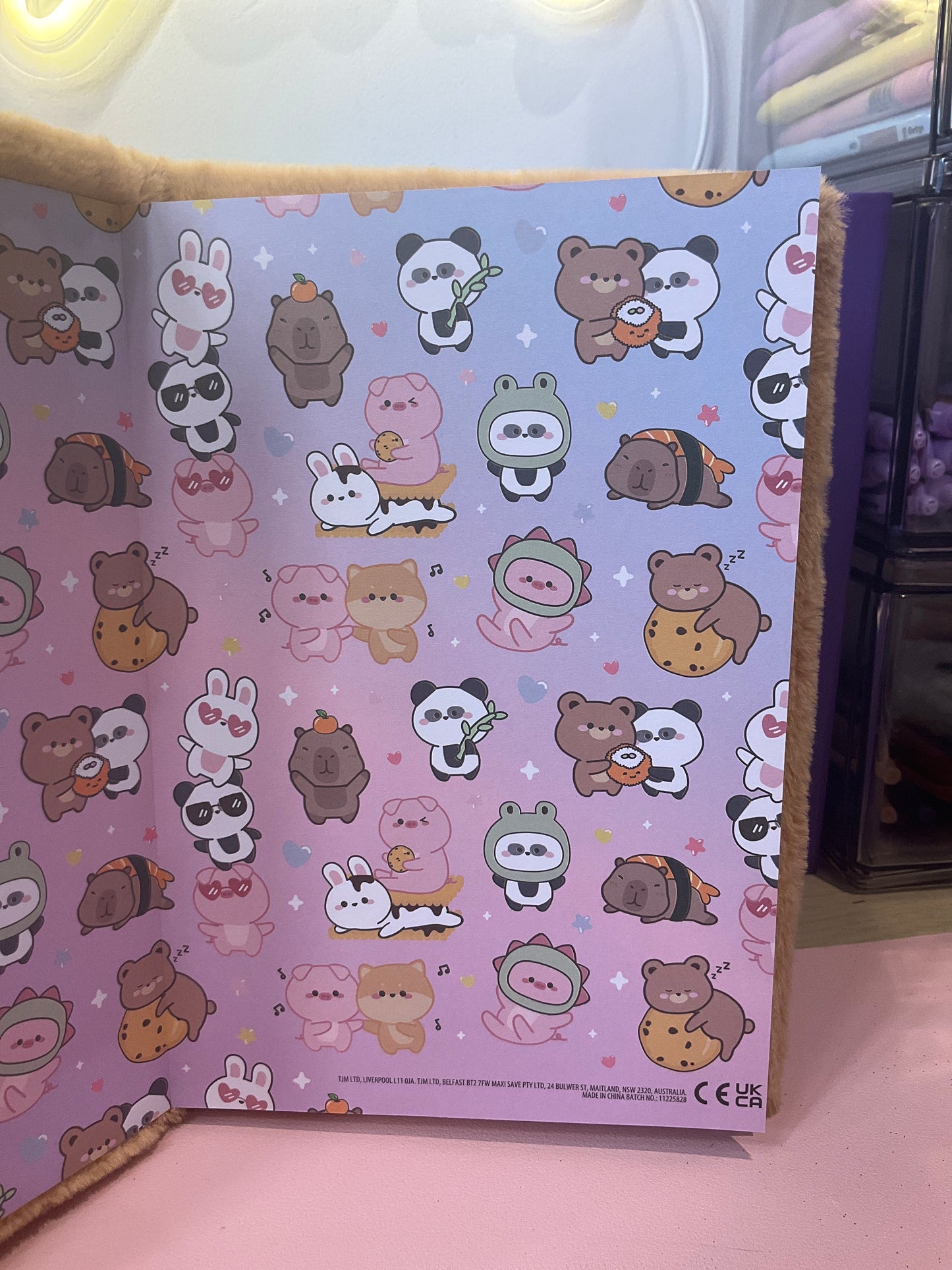 Fancy dress floofy pig notebook