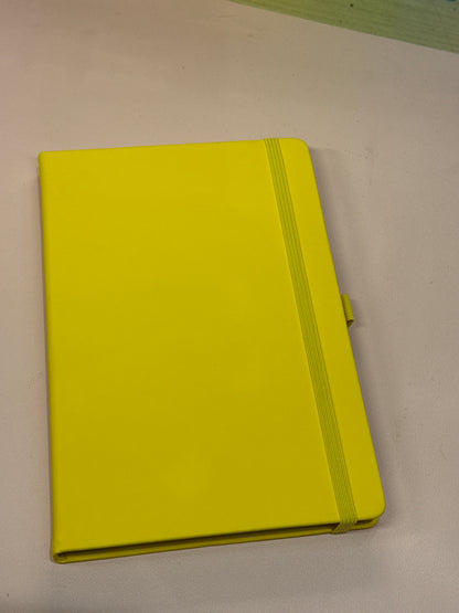 A5 lined notebook with pocket file