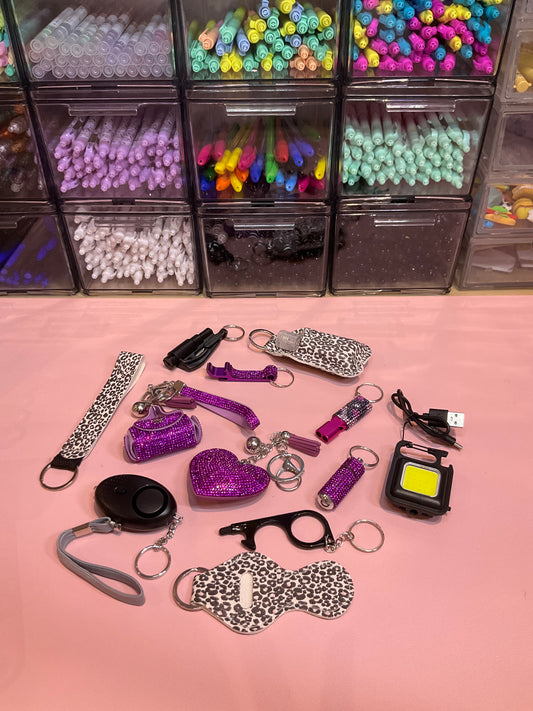 Safety bundle in Sparkling Purple Leopard