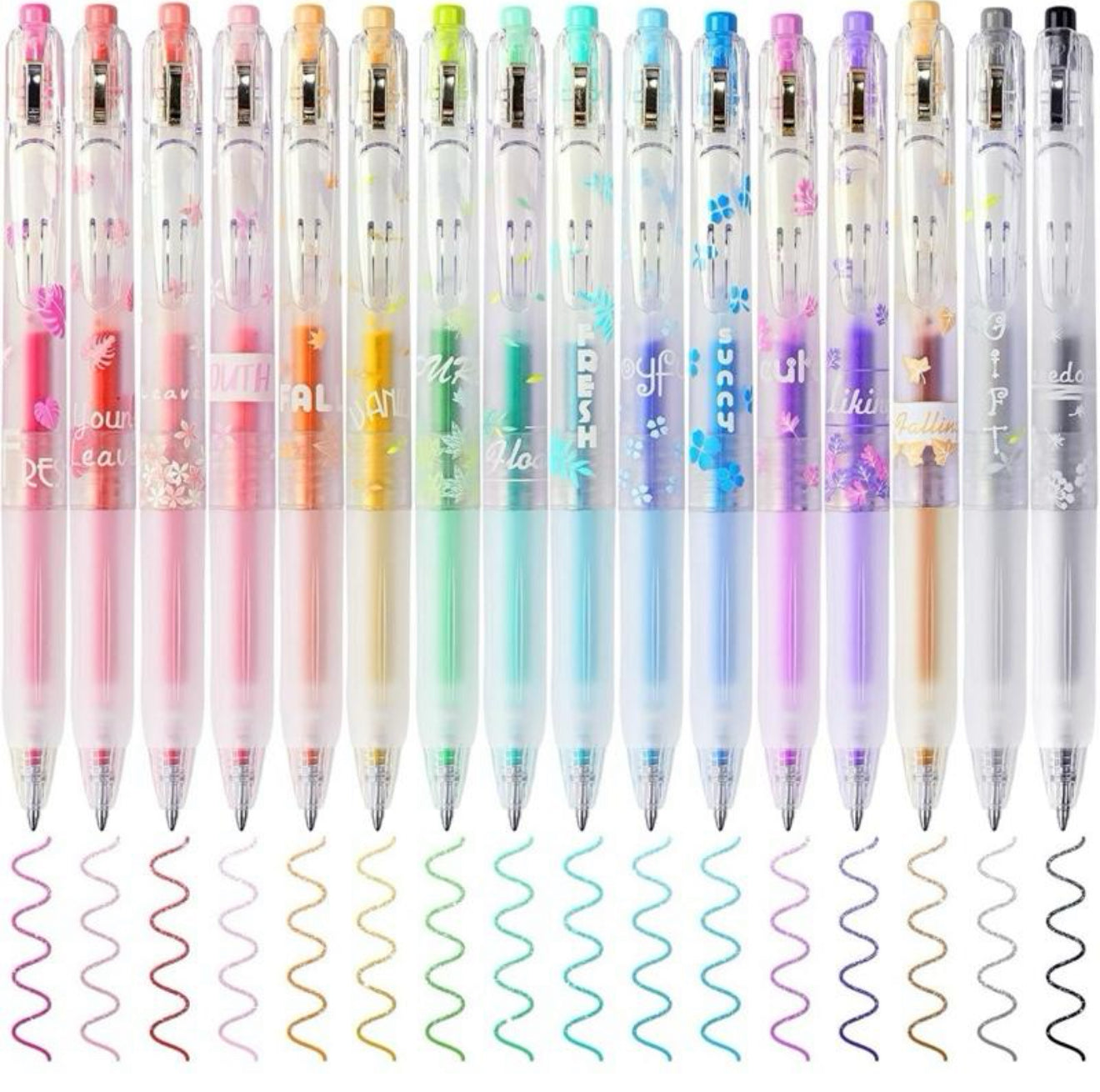 Glitter gel pen set