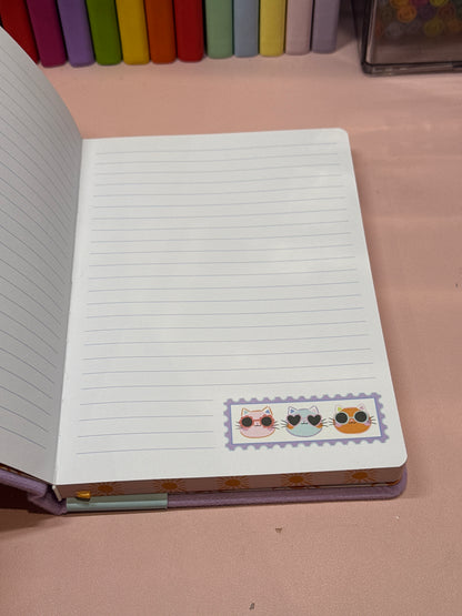 Paperchase notebook with stamps