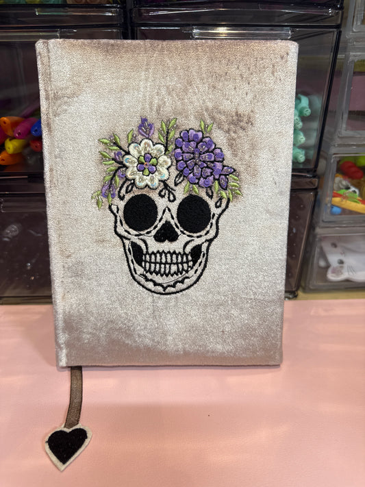 Floral skull notebook
