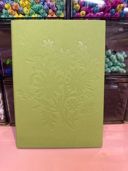 Green floral notebook