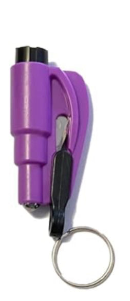 Personal safety window breaker and seatbelt cutter