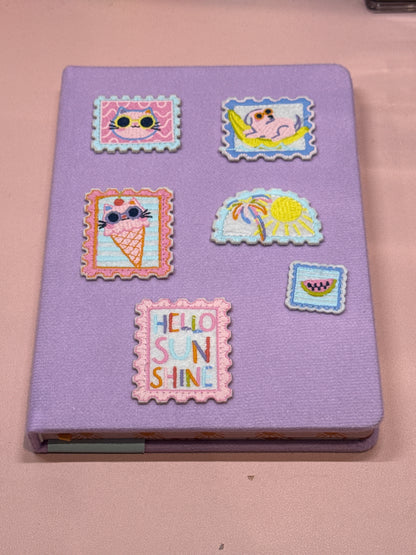 Paperchase notebook with stamps