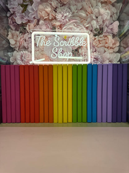 A5 lined notebook with pocket file