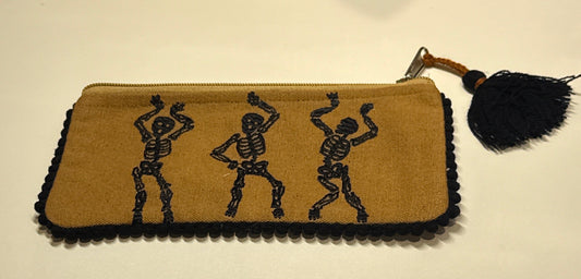 3 skeletons pencil case