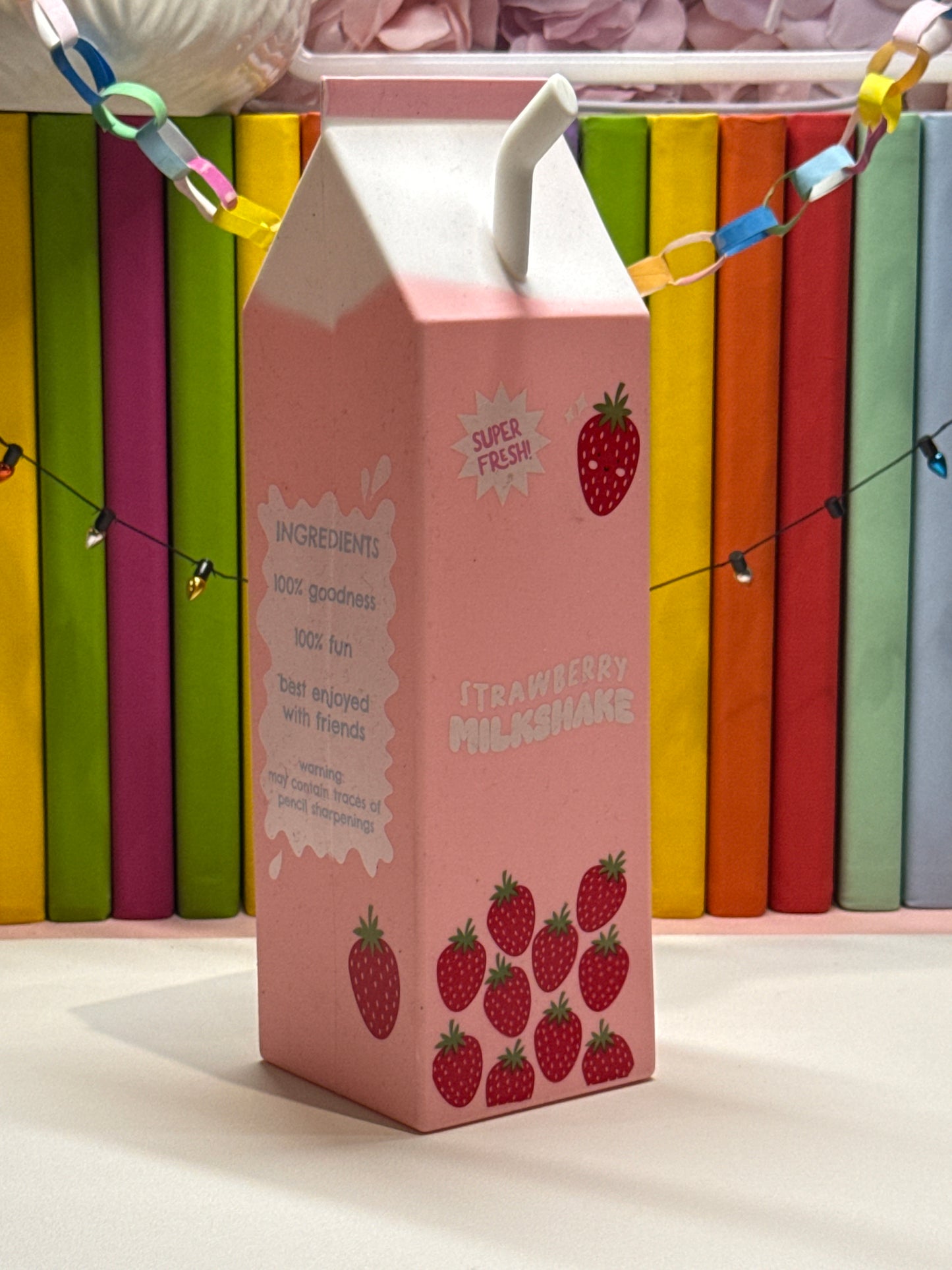 Strawberry milkshake pencil case