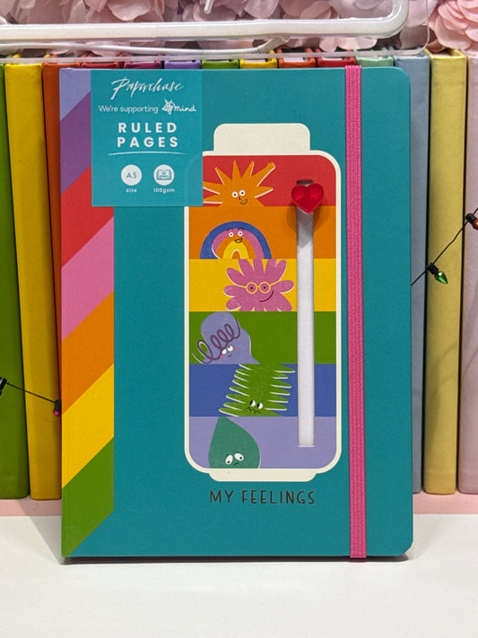 Paperchase My feelings ruled notebook