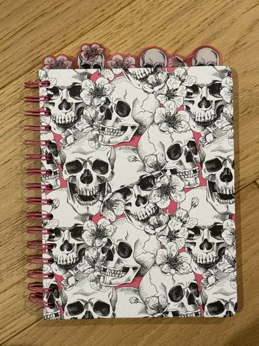 Skull notebook with tabs