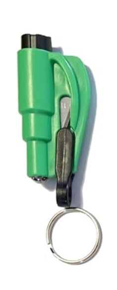 Personal safety window breaker and seatbelt cutter
