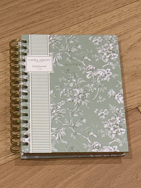 Laura Ashley green floral notebook