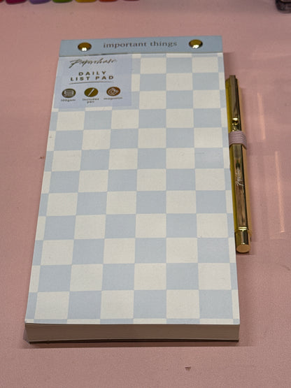 Magnetic Paperchase list pad and pen