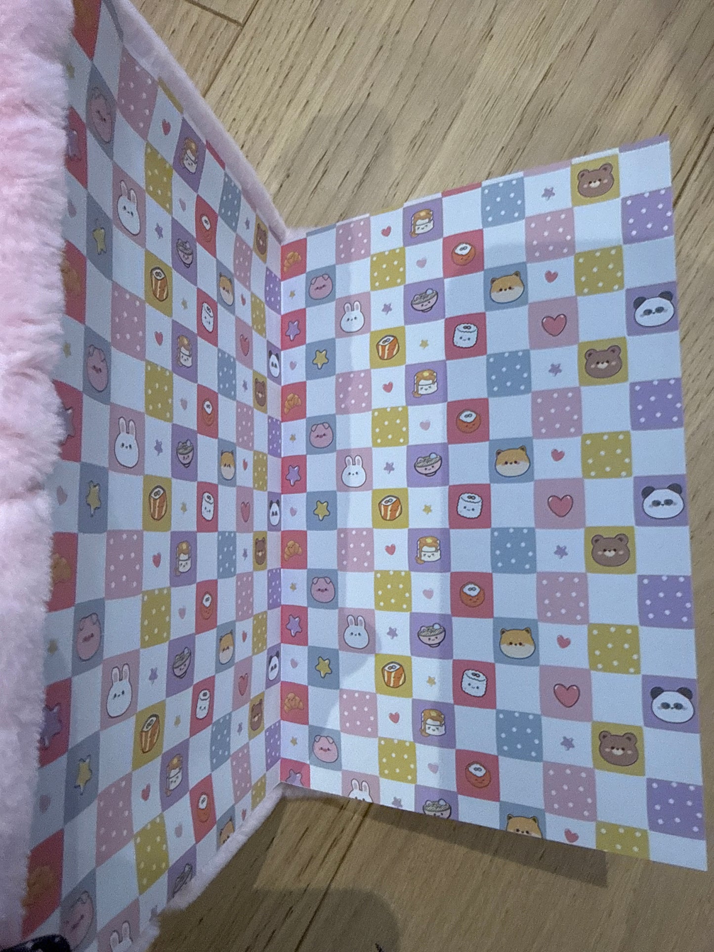 Fancy dress floofy bear notebook