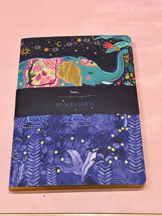 Elephant notebook gold edging