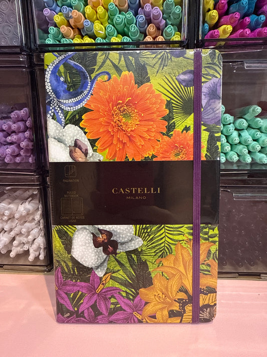 Castelli Milano floral notebook with painted edges