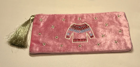 Pink jumper pencil case