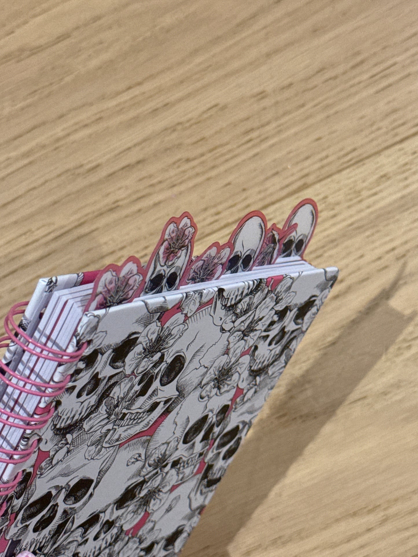 Skull notebook with tabs