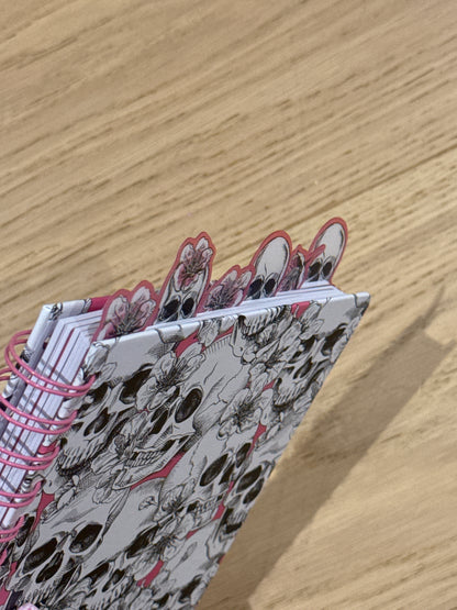 Skull notebook with tabs