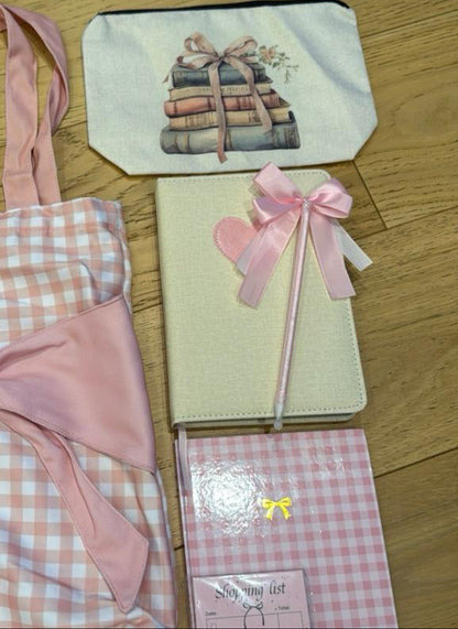Tied up in love - Heart/Bow themed Stationery bundle (3)