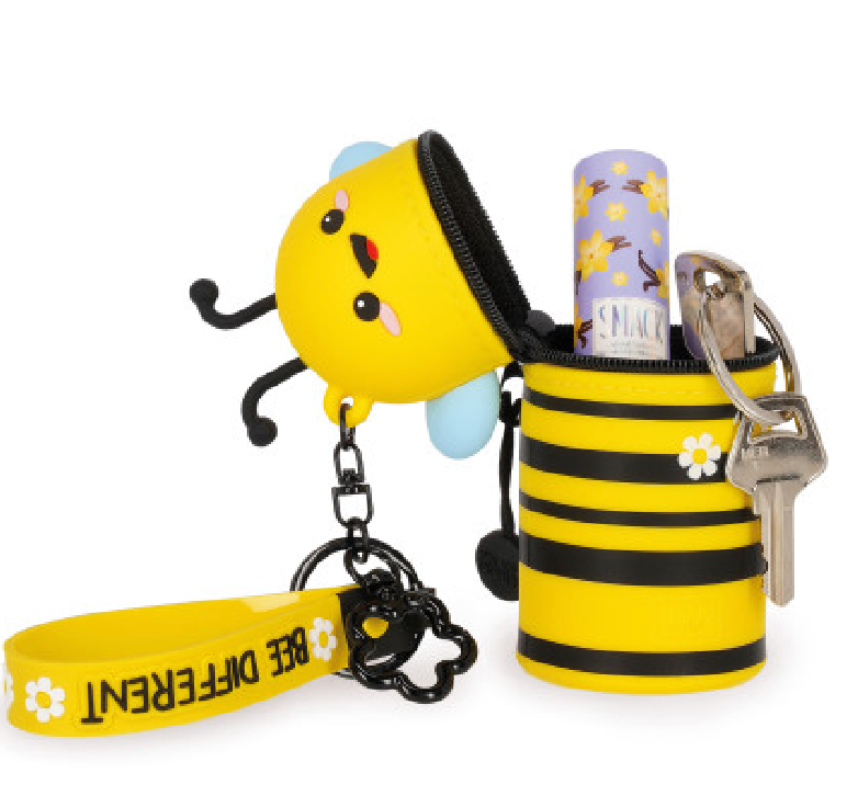 Mini Kawaii - Coin Purse With Key Ring - Bee